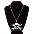 Cool Boys Stainless Steel Gothic Jewelry Skull Cross Casting Male Necklace